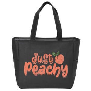 Just Peachy Sassy Summer Loving Peachy Zip Tote Bag