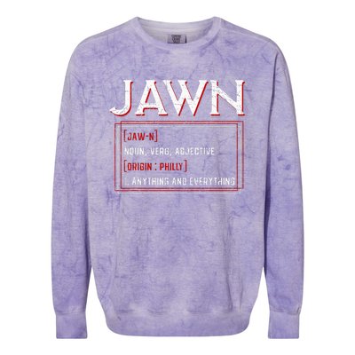 Jawn Philadelphia Slang Resident Hometown Pride Colorblast Crewneck Sweatshirt