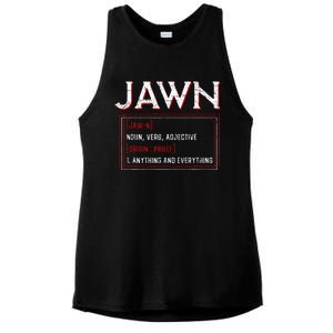 Jawn Philadelphia Slang Resident Hometown Pride Ladies PosiCharge Tri-Blend Wicking Tank