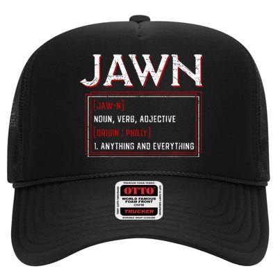 Jawn Philadelphia Slang Resident Hometown Pride High Crown Mesh Back Trucker Hat