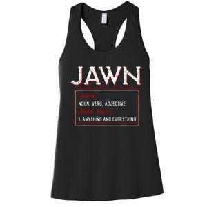 Jawn Philadelphia Slang Resident Hometown Pride Women's Racerback Tank