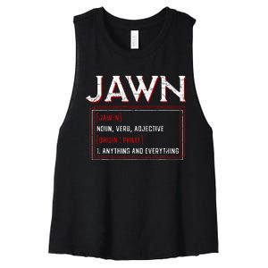 Jawn Philadelphia Slang Resident Hometown Pride Women's Racerback Cropped Tank