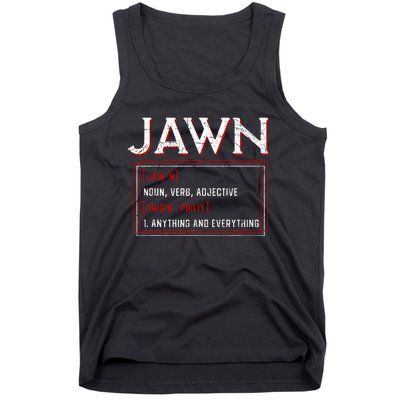 Jawn Philadelphia Slang Resident Hometown Pride Tank Top