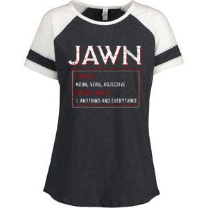 Jawn Philadelphia Slang Resident Hometown Pride Enza Ladies Jersey Colorblock Tee