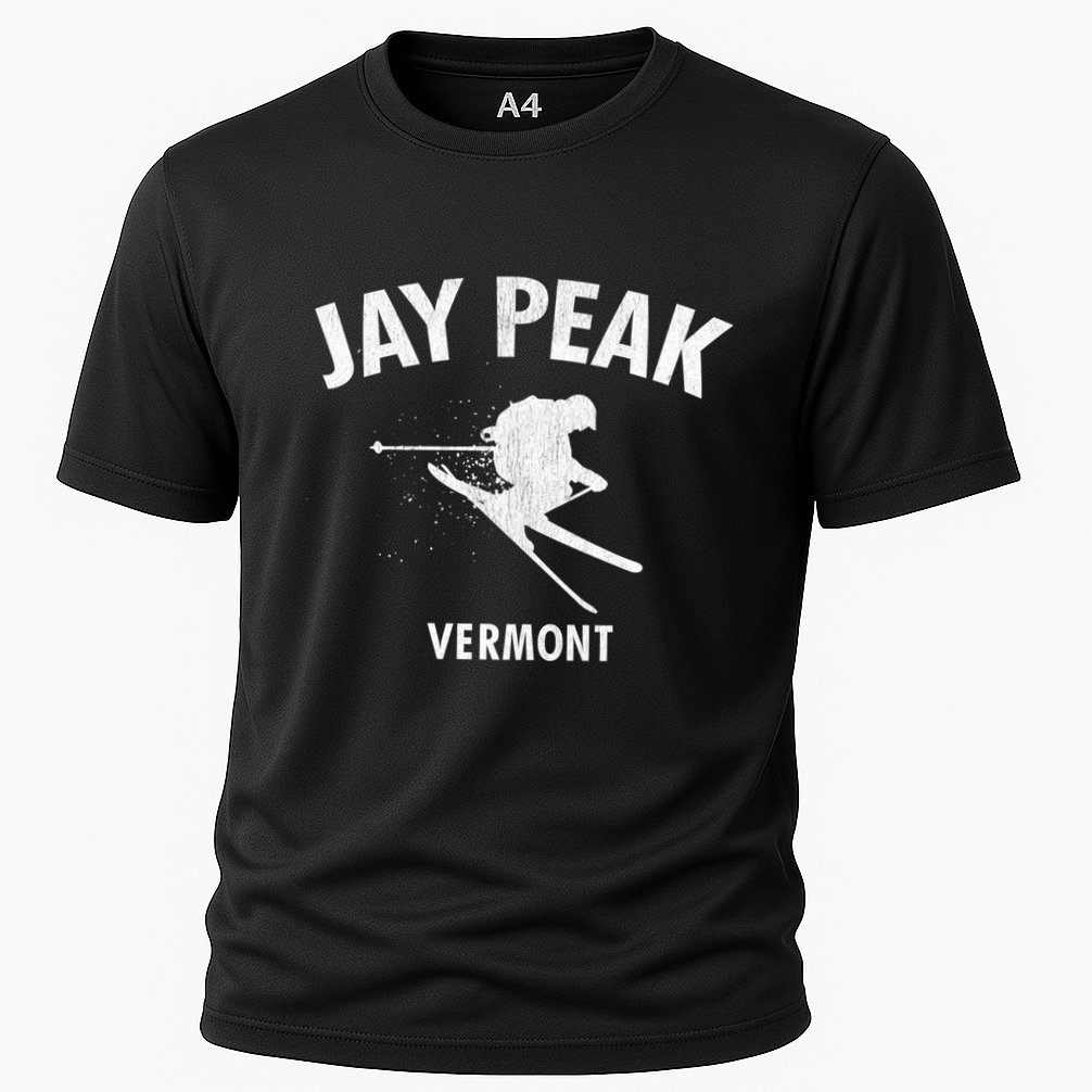 Jay Peak Skiing Funny Gift Vermont Ski Gift Cool Gift Cooling Performance Crew T-Shirt