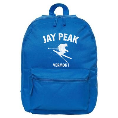 Jay Peak Skiing Funny Gift Vermont Ski Gift Cool Gift 16 in Basic Backpack