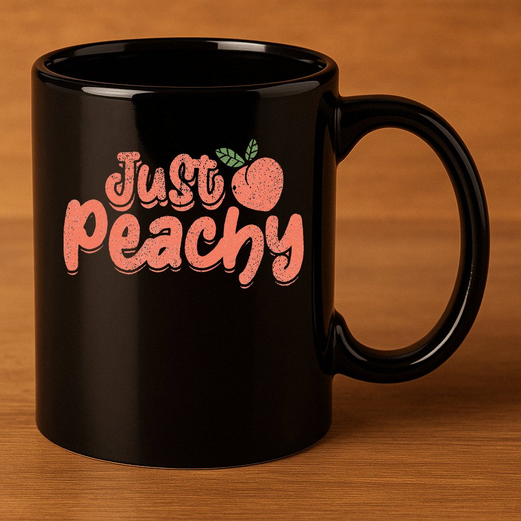 Just Peachy Sassy Summer Loving Peachy 11oz C Handle Ceramic Mug