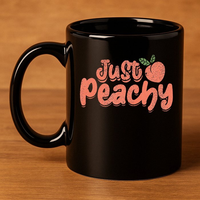 Just Peachy Sassy Summer Loving Peachy 11oz C Handle Ceramic Mug