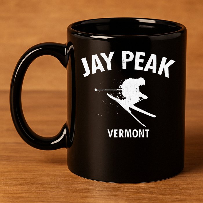 Jay Peak Skiing Tee Vermont Ski 11oz C Handle Ceramic Mug