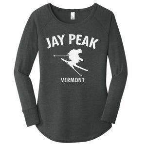 Jay Peak Skiing Tee Vermont Ski Women's Perfect Tri Tunic Long Sleeve Shirt