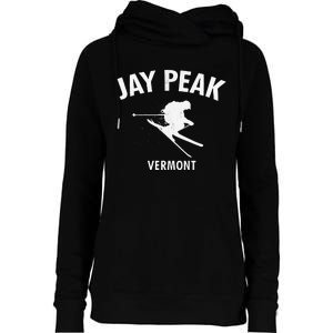 Jay Peak Skiing Tee Vermont Ski Womens Funnel Neck Pullover Hood