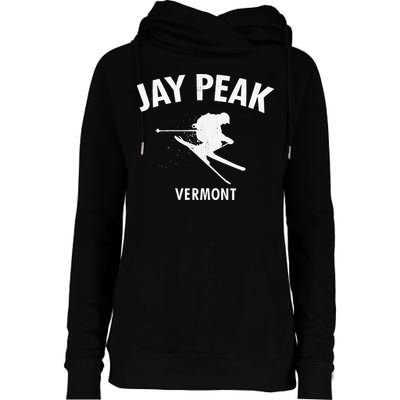 Jay Peak Skiing Tee Vermont Ski Womens Funnel Neck Pullover Hood