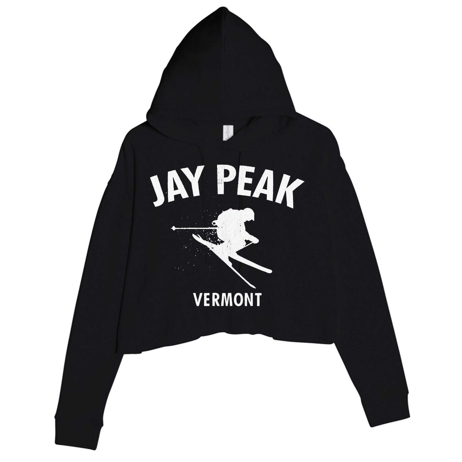 Jay Peak Skiing Tee Vermont Ski Crop Fleece Hoodie