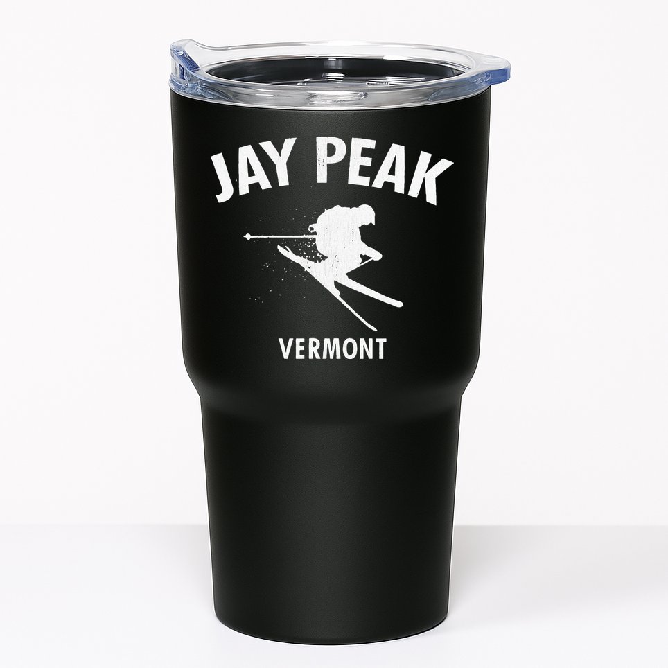 Jay Peak Skiing Tee Vermont Ski Tumbler