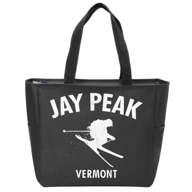 Jay Peak Skiing Tee Vermont Ski Zip Tote Bag