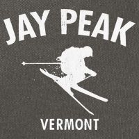 Jay Peak Skiing Tee Vermont Ski Cotton Canvas Backpack