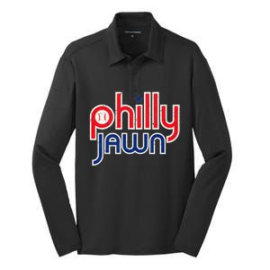 Jawn Philadelphia Slang Jawn Resident Hometown Pride Silk Touch Performance Long Sleeve Polo