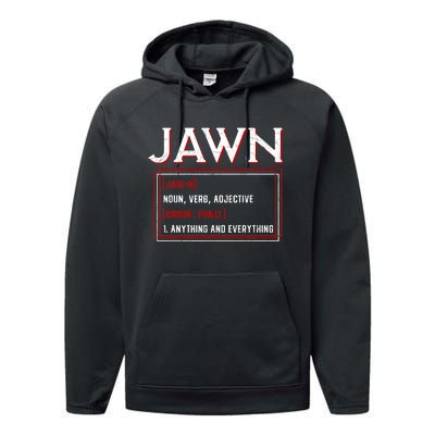 Jawn Philadelphia Slang Philly Resident Hometown Pride Performance Fleece Hoodie