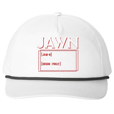 Jawn Philadelphia Slang Philly Resident Hometown Pride Snapback Five-Panel Rope Hat