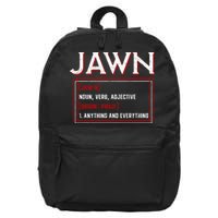 Jawn Philadelphia Slang Philly Resident Hometown Pride 16 in Basic Backpack