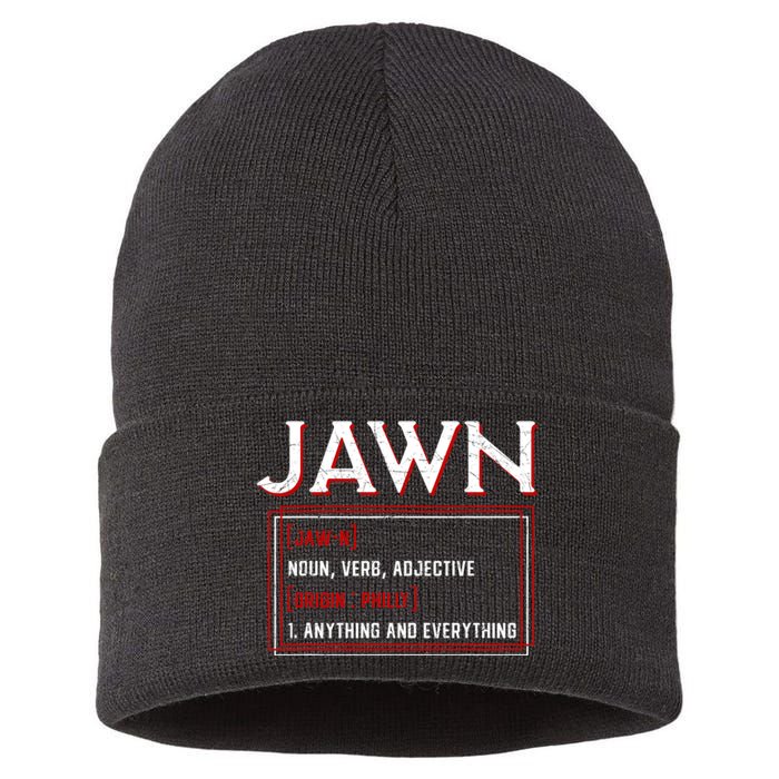 Jawn Philadelphia Slang Philly Resident Hometown Pride Sustainable Knit Beanie