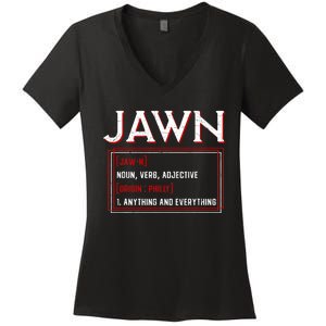 Jawn Philadelphia Slang Philly Resident Hometown Pride Women's V-Neck T-Shirt