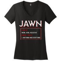 Jawn Philadelphia Slang Philly Resident Hometown Pride Women's V-Neck T-Shirt