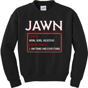 Jawn Philadelphia Slang Philly Resident Hometown Pride Kids Sweatshirt