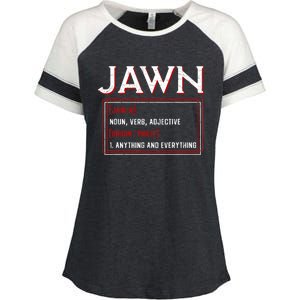 Jawn Philadelphia Slang Philly Resident Hometown Pride Enza Ladies Jersey Colorblock Tee