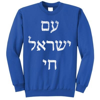 Jewish Pride Support Israel Hebrew Jerusalem Am Israel Chai Sweatshirt