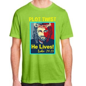 Jesus Plot Twist He Lives Easter Gifts For Women Adult ChromaSoft Performance T-Shirt