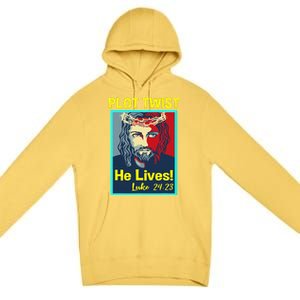 Jesus Plot Twist He Lives Easter Gifts For Women Premium Pullover Hoodie