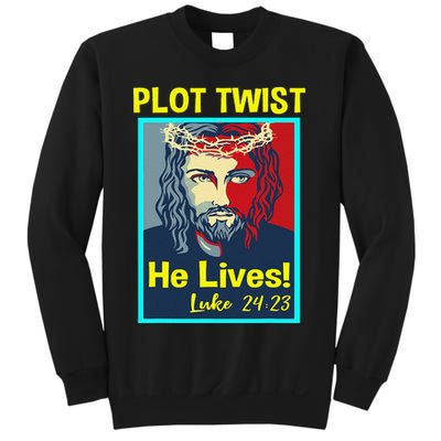 Jesus Plot Twist He Lives Easter Gifts For Women Sweatshirt