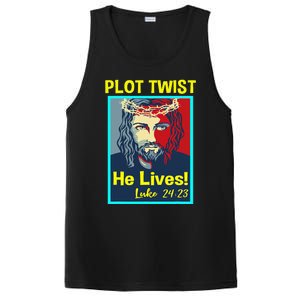 Jesus Plot Twist He Lives Easter Gifts For Women PosiCharge Competitor Tank