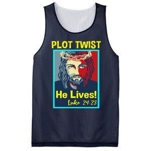 Jesus Plot Twist He Lives Easter Gifts For Women Mesh Reversible Basketball Jersey Tank