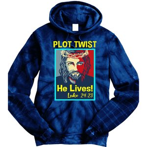 Jesus Plot Twist He Lives Easter Gifts For Women Tie Dye Hoodie