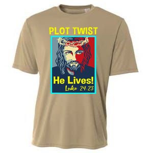 Jesus Plot Twist He Lives Easter Gifts For Women Cooling Performance Crew T-Shirt