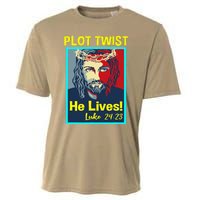 Jesus Plot Twist He Lives Easter Gifts For Women Cooling Performance Crew T-Shirt