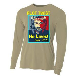 Jesus Plot Twist He Lives Easter Gifts For Women Cooling Performance Long Sleeve Crew