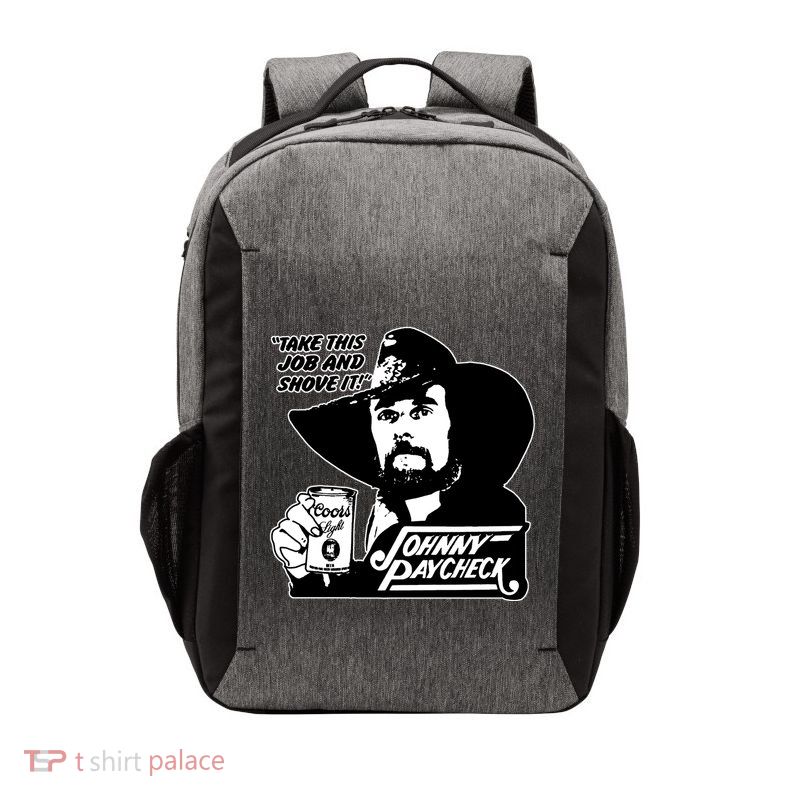 Johnny Paycheck Take This Job And Shove It Vector Backpack