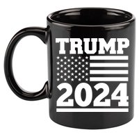 Jumbo Print Trump 2024 Usa Flag 11oz C Handle Ceramic Mug