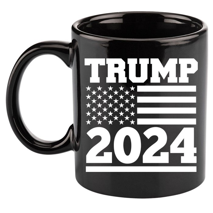 Jumbo Print Trump 2024 Usa Flag 11oz C Handle Ceramic Mug