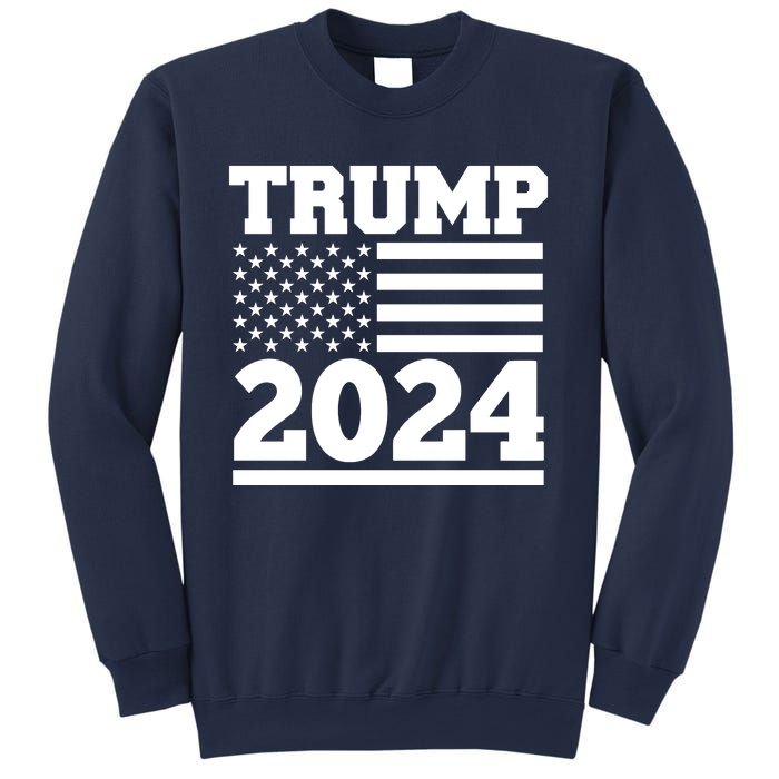 Jumbo Print Trump 2024 Usa Flag Sweatshirt