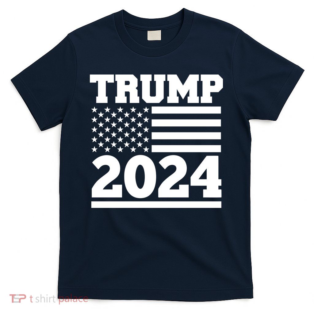 Jumbo Print Trump 2024 Usa Flag T-Shirt