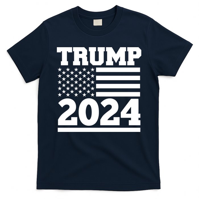 Jumbo Print Trump 2024 Usa Flag T-Shirt