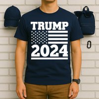 Jumbo Print Trump 2024 Usa Flag T-Shirt