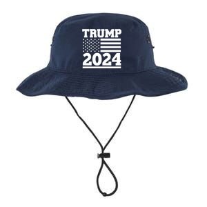 Jumbo Print Trump 2024 Usa Flag Legacy Cool Fit Booney Bucket Hat