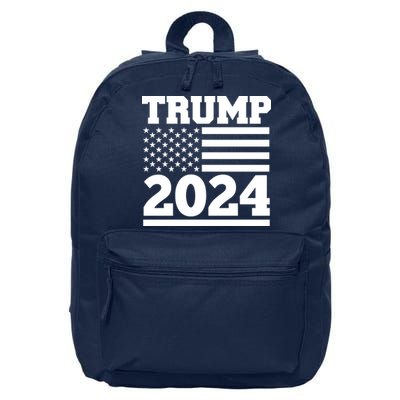 Jumbo Print Trump 2024 Usa Flag 16 in Basic Backpack