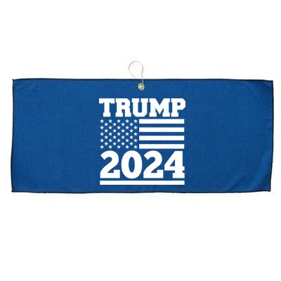 Jumbo Print Trump 2024 Usa Flag Large Microfiber Waffle Golf Towel