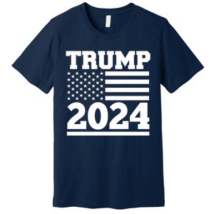 Jumbo Print Trump 2024 Usa Flag Premium T-Shirt